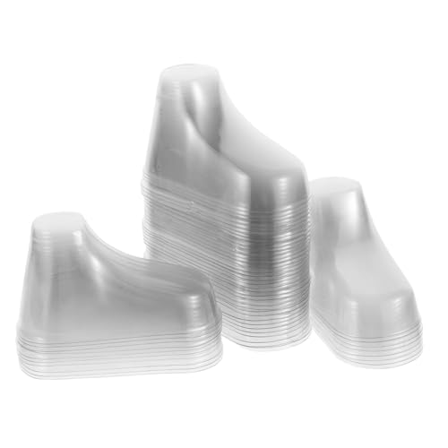 MUCKLILY 50pcs Clear Plastic Baby Feet Display Häkelschuhe Unterstützt Sockenhalter Für Die Ladenorganisation, Die Babystiefel Für Kleinkindschuhe Präsentieren von MUCKLILY
