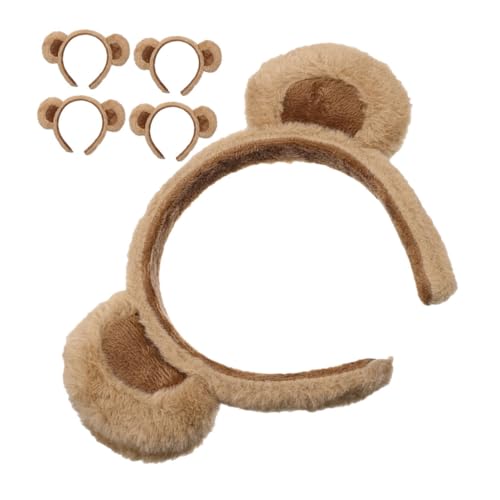 MUCKLILY 5stücke Plüschtier-stirnband Mit Bärenohren Für Frauen Für Partys Reisen Und Cosplay Weicher Stabiler Sitz von MUCKLILY