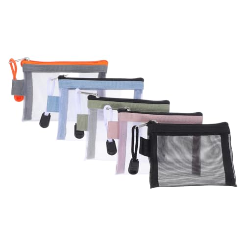 MUCKLILY 5stücke Kosmetiktasche Mit Reißverschluss Kleine Make-up-Tasche Für Damen Netzbeutel Zur Organisation Von Hautpflegeprodukten Für Reisen Zuhause Und Büro von MUCKLILY