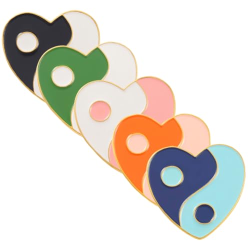 MUCKLILY 5Stücke Teiliges Tai Chi Broschen Legierung für Damen Metall Anstecknadeln für Kleidung Rucksäcke Kreative Deko von MUCKLILY