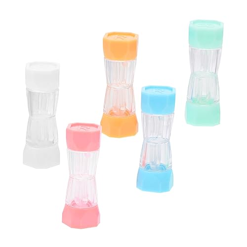 MUCKLILY 5stücke Tragbare Kontaktlinsen Aufbewahrungsbox Mit Organizer Linsenhalter Für Reisen Schule Arbeit Und Sport Stylisches Design Auslaufsicher Und Langlebig von MUCKLILY