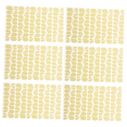 MUCKLILY 6 Blätter Doppelseitige Nagelsticker Oval Nail Patch Klebestreifen für French Nail Extension Stark Haftend Vielseitig Verwendbar für DIY Maniküre und Künstliche Nägel von MUCKLILY