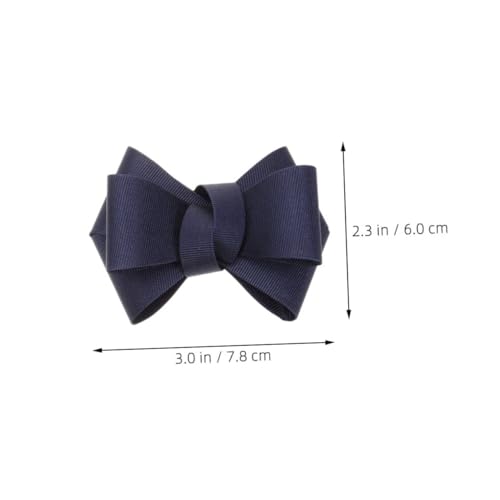 MUCKLILY 6 Stück Elegante Schleifen-schuhclips aus Robustem Geripptem Stoff Vielseitige Schuh Kleidungsdekoration für Damen für Hochzeit Party und Alltag Navyblaue Accessoires von MUCKLILY