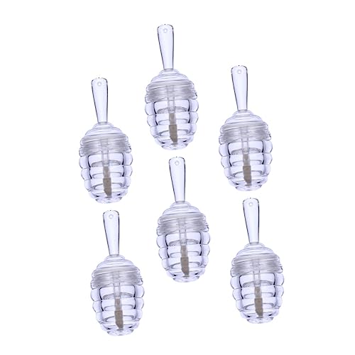 MUCKLILY 6 Stück Lip Gloss Tube Transparent Lippenbalsam Behälter aus Hochwertigem Abs Auslaufsicher Kompakt und Vielseitig für Lipgloss Balm Wimpernpflege Wiederbefüllbar mit Honigwaben von MUCKLILY