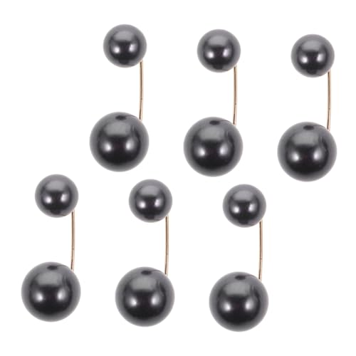 MUCKLILY 6 Stück Teiliges Broschen Knöpfe aus Legierung und Kunstperle Sicherer Shawl Button für Damen Anti emptied Collar Corsage Praktische Fixierung für Kleider und Schals Eleganter von MUCKLILY