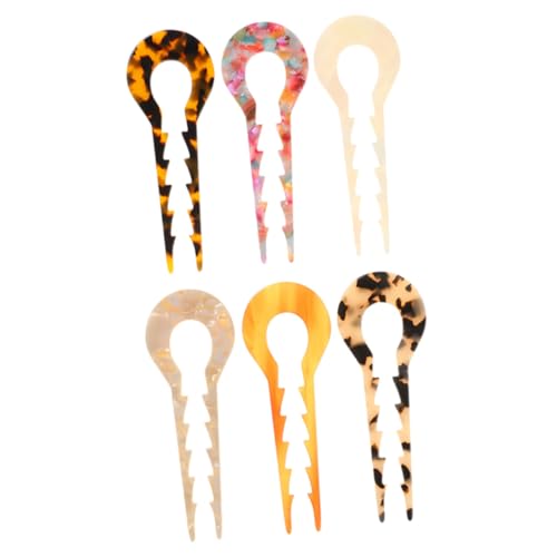 MUCKLILY 6 Stück Teiliges Haarnadel Bunte Haarnadeln für Lange Haare Eleganter Haarschmuck für Damen für Dutt Alltag Arbeit und Besondere Anlässe von MUCKLILY
