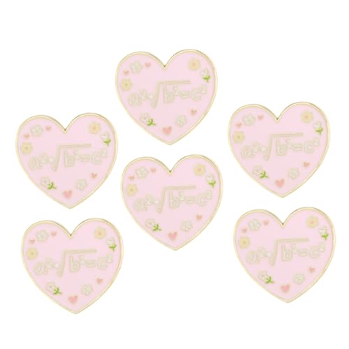 MUCKLILY 6 Stück Teiliges Herzförmige Emaille Brosche aus Legierung Leichte Anstecknadeln für Damen Vielseitig für Schals Mäntel Rucksäcke als zu Valentinstag und Hochzeiten von MUCKLILY