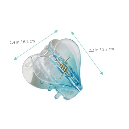 MUCKLILY 6 Stück Teiliges Herzförmige Haarklammern aus Resin Starke Haarklammern für Frauen Langlebige Bad haarclips Rutschfest zum Fixieren und Stylen bei Alltag Reise und Make up von MUCKLILY