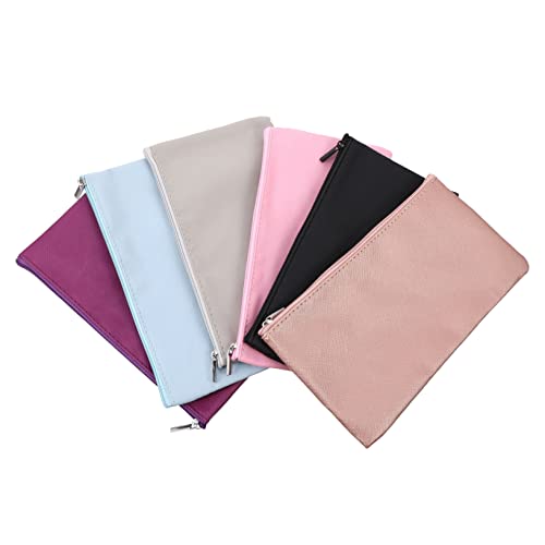 MUCKLILY 6 Stück Teiliges Kosmetiktaschen aus Schwarzem Wasserabweisendem Canvas mit Reißverschluss Tragbare Makeup und Toilettentaschen für Reise und Alltag Vielseitiger Organizer mit von MUCKLILY