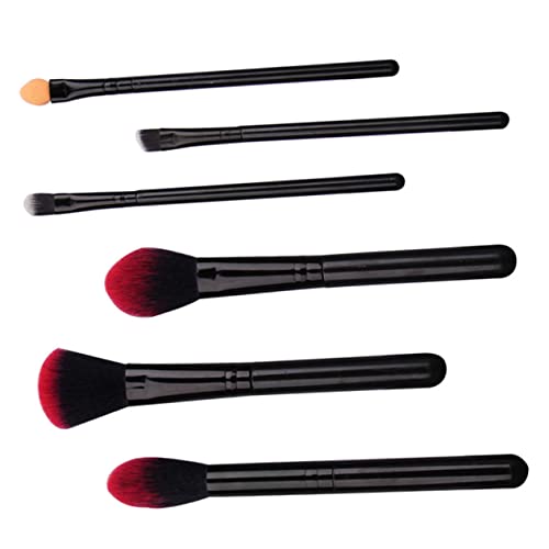MUCKLILY 6 Stück Teiliges Make up Pinsel für Damen Weiche Rote Lidschatten Augenbrauenpinsel Vielseitig Einsetzbar für Tägliches Schminken und Reisen Langlebiges Material Angenehme von MUCKLILY