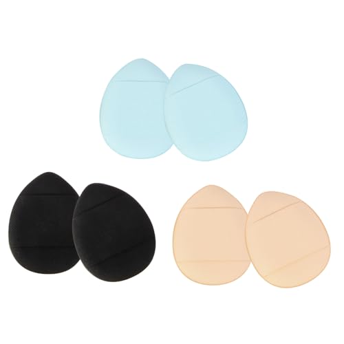 MUCKLILY 6 Stück Teiliges Make up Puderquasten mit Handriemen Weiche Hautfreundliche Schwämme für Nasse und Trockene Anwendung Geeignet für Foundation Creme Puder und Lidschatten von MUCKLILY