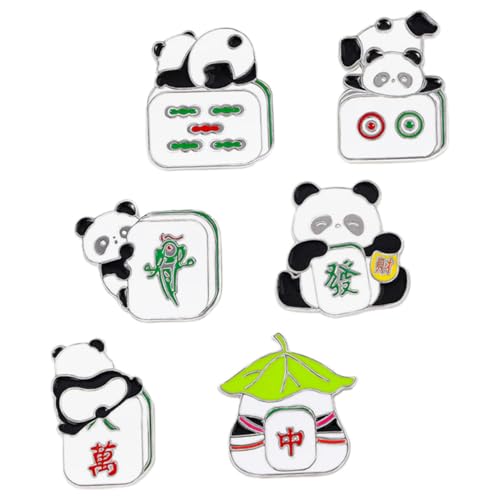 MUCKLILY 6 Stück Teiliges Panda Chinesischer Stil Langlebige Vielseitige Anstecknadeln für Frauen Modische Taschen Kleidungsschmuck Feminines Geschenk MUCKLILY 6 Stück Teiliges Panda Chinesischer Stil Langlebige Vielseitige Anstecknadeln für Frauen Modische Taschen Kleidungsschmuck Feminines Geschenk von MUCKLILY