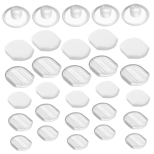 MUCKLILY 60 Stück Teiliges Silikon Ohrringpolster Anti rutsch Ohrclip Kissen Komfortable Ohrclipschutz Weiche Ohrpads für Ohrringe Installieren Geeignet für Empfindliche Ohren von MUCKLILY