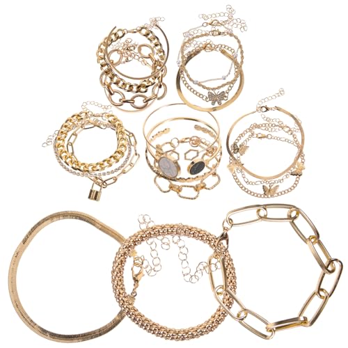 MUCKLILY 6Sätze Teiliges Fußkettchen für Frauen Verstellbare Knöchelarmbänder Hochwertigem Material im Vintage für Verschiedene Anlässe Wie Weihnachten Ostern Partys von MUCKLILY