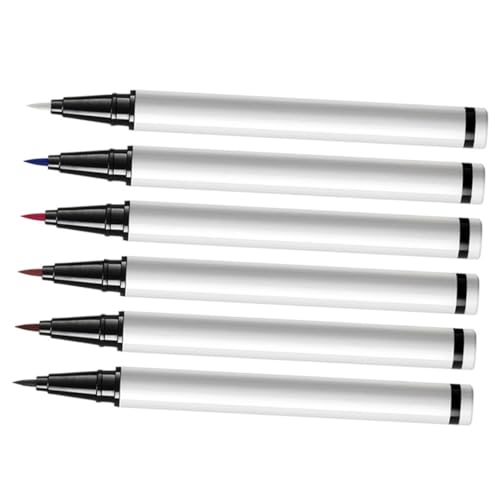 MUCKLILY 6Stücke Farbiger Eyeliner Stift Langanhaltend für Anfänger Make Up Kompaktes Design für Kreative Looks Rotbraun von MUCKLILY