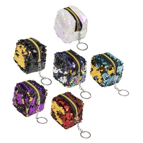 MUCKLILY 6stücke Teiliges Paillettentaschen Damen Mini Münzbeutel Für Reisen Partys Und Einkäufe Leicht Und Kompakt in Farben Erhältlich Pflegeleicht Und Praktisch von MUCKLILY