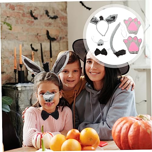 MUCKLILY 6stücke Esel Stirnband Mit Ohren Für Halloween Cosplay Inklusive Bowtie Und Nase Für Jungen Und Mädchen von MUCKLILY