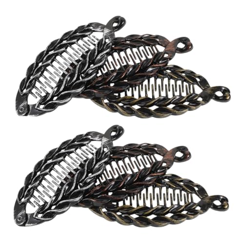 MUCKLILY 6stücke Flexible Banana Clips Für Frauen Haarspangen Mit Einfacher Verriegelung Tragbar Und Bequem Für Dickes Haar Für Partys Reisen Und Hochzeiten von MUCKLILY