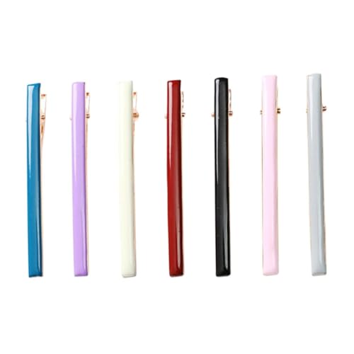 MUCKLILY 7 Stück Teiliges Haarklammer Lange Bunte Entenschnabel Haarspangen für Damen und Mädchen Langlebiges Material Rutschfester Halt Modischer Haarschmuck in Pastellfarben von MUCKLILY