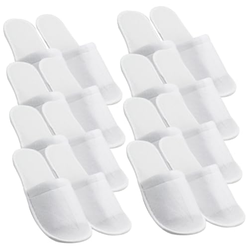 MUCKLILY 8 Paare Einweg Spa Hausschuhe Damen Herren Rutschfest Weich Atmungsaktiv Hotel Slipper für Beauty Salon Gäste Reise von MUCKLILY