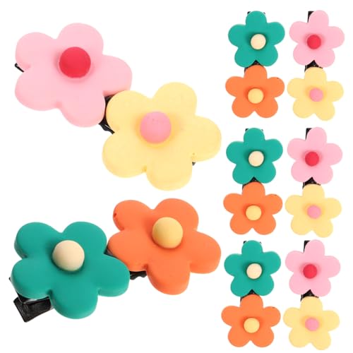 MUCKLILY 8 Stück Teiliges Bunte Blumen Haarspangen für Damen und Mädchen Dekorative Haarklammern mit Langlebiger Verarbeitung Rutschfest und Praktisch für Alltag Geburtstag und Cosplay von MUCKLILY