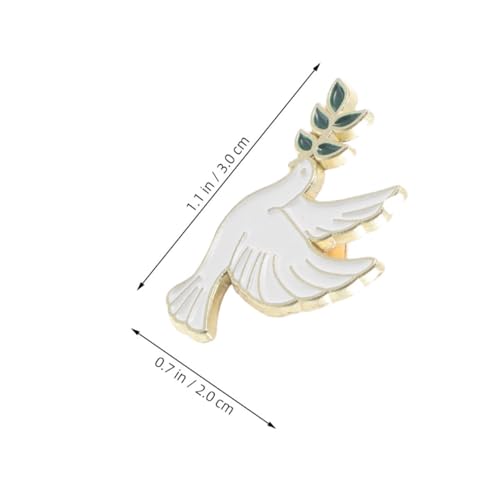 MUCKLILY 8 Stück Teiliges Friedenstauben-broschen mit Olivenzweig Anstecknadeln aus Langlebiger Legierung für Anzüge Rucksäcke Vielseitiger Modeschmuck als Friedenssymbol und Geschenk von MUCKLILY