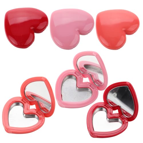 MUCKLILY 8 Stück Teiliges Herzförmiges Lidschatten und Lippenstift mit Spiegel Nachfüllbar für Kosmetikaufbewahrung für DIY und Reisen Geeignet für und Mädchen von MUCKLILY