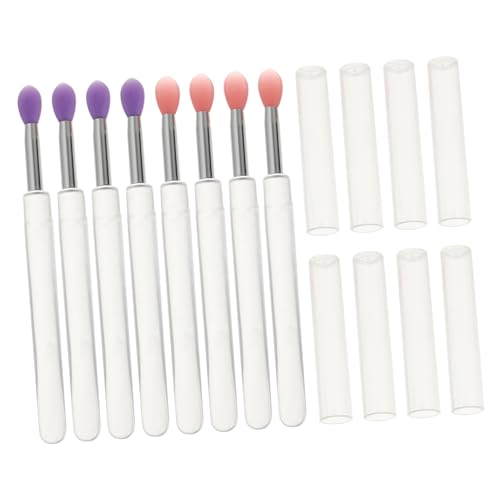 MUCKLILY 8 Stück Teiliges Silikon Makeup Applikator mit Transparentem Deckel Doppelseitige Lidschatten Lippenstiftpinsel Leicht Hautfreundlich für Reisen und Präzises Auftragen MUCKLILY 8 Stück Teiliges Silikon Makeup Applikator mit Transparentem Deckel Doppelseitige Lidschatten Lippenstiftpinsel Leicht Hautfreundlich für Reisen und Präzises Auftragen von MUCKLILY