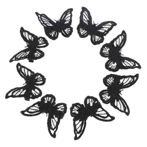MUCKLILY 8 Stück Teiliges Spitzen schmetterling haarclip Damen und Mädchen Elegante Haarklammern mit Filigranem Spitzenmuster Vielseitige Haarschmuck accessoires für Alltag Party und von MUCKLILY