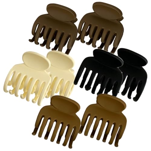 MUCKLILY 8stücke Teiliges Haarklammern Für Frauen Hochleistungs-haarklammern Für Dickes Haar Klassisches Design in Schwarz Hellbraun Und Dunkelbraun Für Vielseitige Frisuren von MUCKLILY