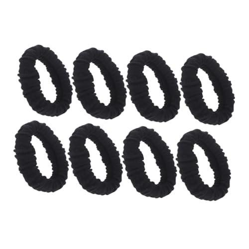 MUCKLILY 8stücke Schwarze Haargummis Aus Samt Weiche Und Elastische Gummibänder Für Verschiedene Frisuren Für Mädchen Und Frauen von MUCKLILY