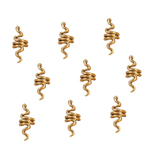 MUCKLILY 9 Stück Teiliges Metall Haarring Spiralförmig Dreadlocks Verstellbar Flexibel Haarperlen für Zöpfe und Flechtfrisuren Unisex Haaraccessoires von MUCKLILY