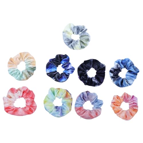 MUCKLILY 9 Stück Teiliges Zipper Haargummi aus Weichem Samt Elastische Haarschleifen mit Versteckter Reißverschlusstasche Geeignet für Dünnes und Dickes Haar für Damen und Vielfältige von MUCKLILY