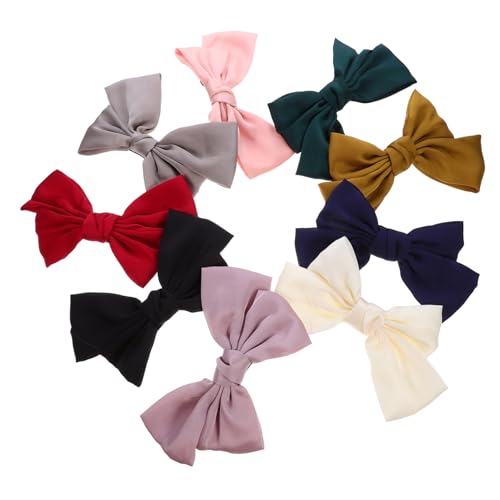 MUCKLILY 9stücke Haarband Mit Schleife Haarspange Für Frauen Und Mädchen Zinklegierung Bögen Klemmen Große Haarschleifen Für Pferdeschwanz Accessoires Für Mittellanges Und Langes von MUCKLILY