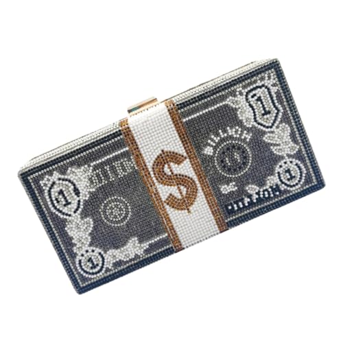 MUCKLILY Abendtasche Damen Glitzer Clutch Handtasche mit Strasssteinen Elegant für Party Hochzeit Ball und Festliche Anlässe Kleine Dinner Purse für Abendkleidung von MUCKLILY