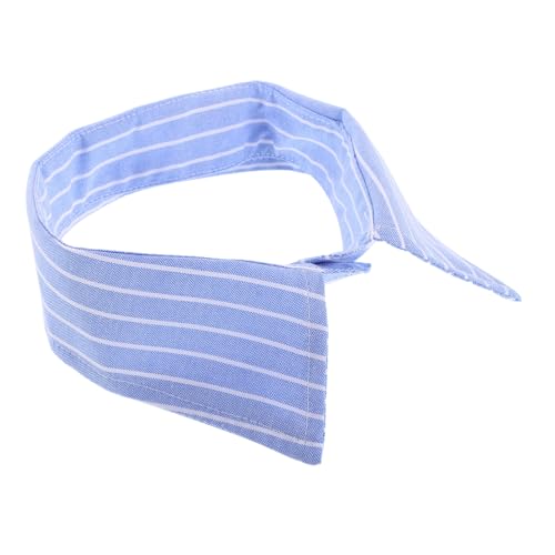MUCKLILY Abnehmbarer Blusenkragen Gestreift Falscher Hemdkragen mit Einfachem Vielseitiger Halb Blusenkragen für Damen und Mädchen Eleganter Blau Gestreifter Kragen für Business und von MUCKLILY