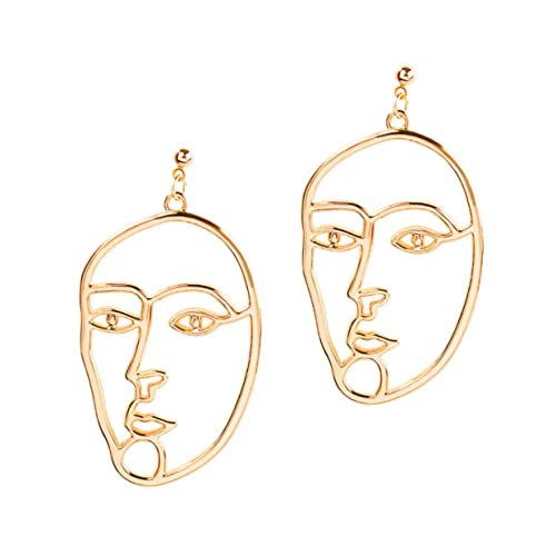 MUCKLILY Abstrakte Ohrstecker Damen Ohrringe Stylische Human Face Mask Ohrschmuck Leichtes Material Einzigartiges Design Persönlichkeit Schmuck für Frauen MUCKLILY Abstrakte Ohrstecker Damen Ohrringe Stylische Human Face Mask Ohrschmuck Leichtes Material Einzigartiges Design Persönlichkeit Schmuck für Frauen von MUCKLILY