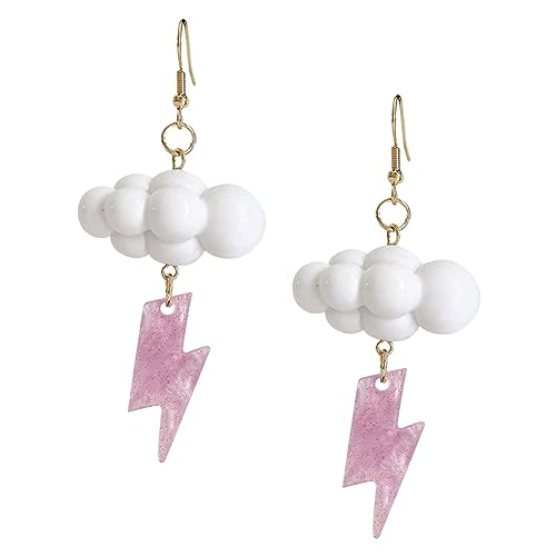 MUCKLILY Acryl Ohrringe Wolken design Handgefertigte Damen Ohrhänger Modische Tropfen ohrringe aus Premium Langlebig und Hautfreundlich für Alltag und Besondere Anlässe von MUCKLILY