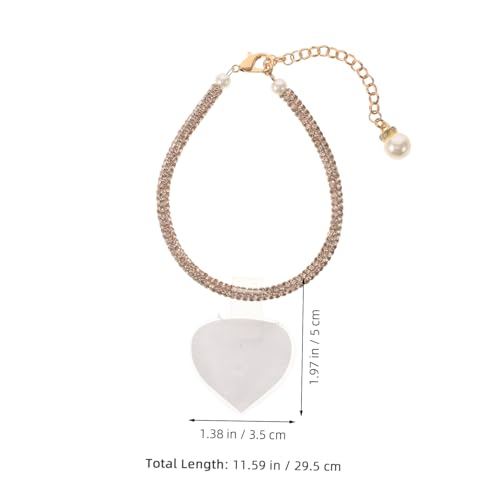 MUCKLILY Antirutsch Perlen Fußkettchen mit Strass Anhänger Goldfarbenes Riemchen für High Heels Damen Komfortable Langlebige Schuhbänder zur Stabilisierung von Pumps und Absatzschuhen von MUCKLILY