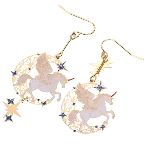 MUCKLILY Asymmetrische Einhorn Ohrringe für Mädchen Kreatives Design mit Mond Einhornmotiven Modische Ohrstecker Leichte Langlebige Ohrschmuck für Alltag und Party MUCKLILY Asymmetrische Einhorn Ohrringe für Mädchen Kreatives Design mit Mond Einhornmotiven Modische Ohrstecker Leichte Langlebige Ohrschmuck für Alltag und Party von MUCKLILY