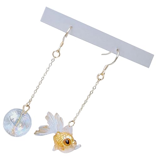 MUCKLILY Asymmetrische Goldfisch Ohrringe Damen Dangle Schmuck Leicht Modisch Für Alltag und Festliche Anlässe von MUCKLILY