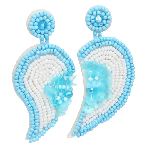 MUCKLILY Asymmetrische Herz Perlenohrringe Damen Hängend Handgefertigt Boho Blumen Design Leicht Strand Geburtstag Valentinstag Schmuck MUCKLILY Asymmetrische Herz Perlenohrringe Damen Hängend Handgefertigt Boho Blumen Design Leicht Strand Geburtstag Valentinstag Schmuck von MUCKLILY