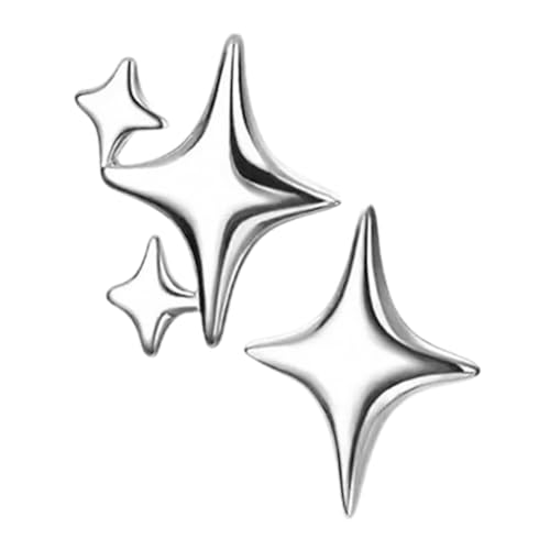 MUCKLILY Asymmetrische Stern Ohrstecker Damen Ohrringe Modisch Dekorativ Leichtes Design Komfortabel für Alltag Party Geschenk Freundin Mutter von MUCKLILY