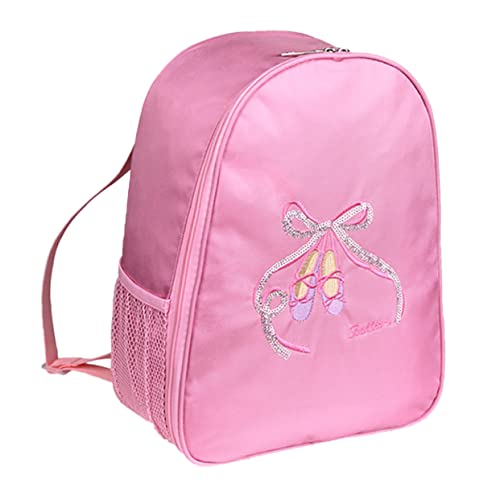 MUCKLILY Ballett Rucksack für Mädchen Bestickte Tanztasche Nylon Verstellbare Tragegurte für Ballett Schule Reisen mit Netzseitentaschen von MUCKLILY