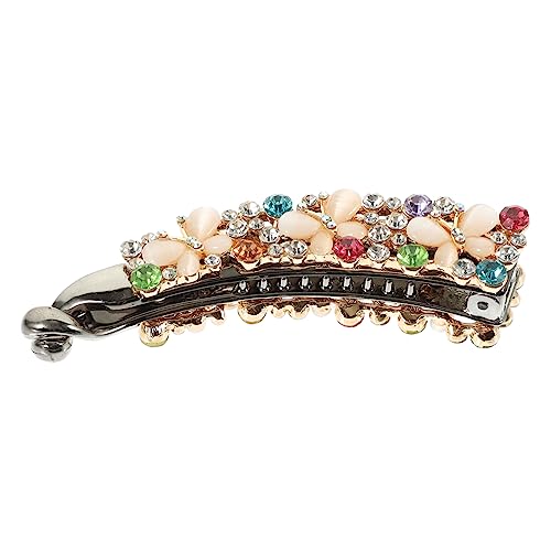 MUCKLILY Bananenklammer Für Damen Mit Strass-verzierung Haarspange Für Dickes Haar Kompakt Und Leicht Für Alltag Und Anlässe Robustes Material von MUCKLILY