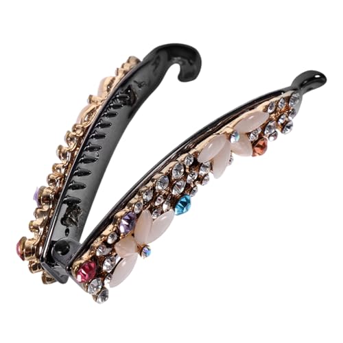 MUCKLILY Bananenklammer Haarspange für Damen Strass Haarspange für Dickes Haar Leichtes Design Tragbares Haarwerkzeug für Verschiedene Frisuren und Anlässe von MUCKLILY