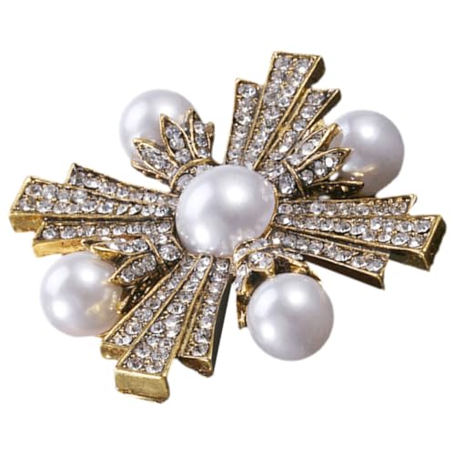MUCKLILY Barock Kreuz Brosche Damen Vintage Anstecknadel Retro Schmuck Pin für Anzug Kleid Schal Stabile Verarbeitung Eleganter Look Vielseitig für Erwachsene und Teenager von MUCKLILY