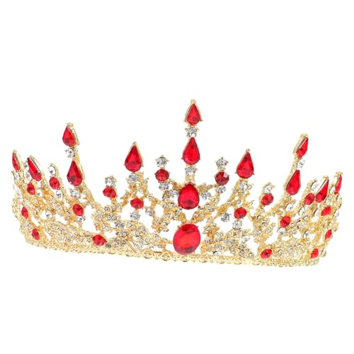 MUCKLILY Barockstil Brautkrone mit Strasssteinen Langlebiges Legierungsmaterial Festes Design Stilvoller Kopfschmuck für Hochzeiten Geburtstage Braut und Damen und Fotorequisite von MUCKLILY