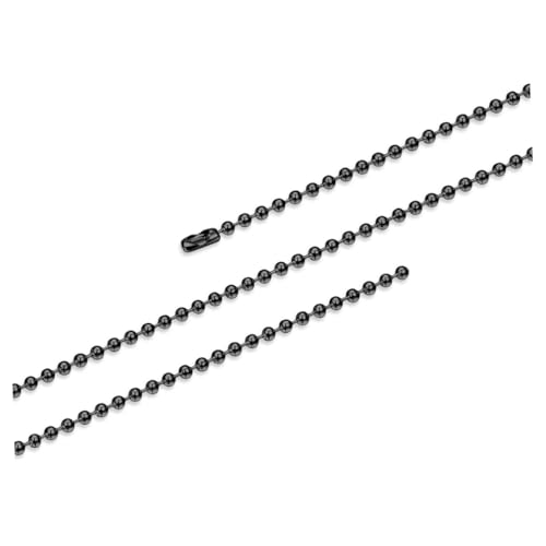 MUCKLILY Bead Necklace Schwarze Titanstahl Halskette Damen Leichtes All match Schmuckstück Für Alltag Reise Party Geschenk von MUCKLILY