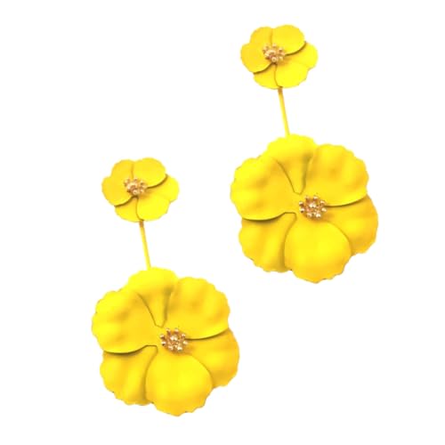 MUCKLILY Blumen Ohrstecker Vergoldet Damen Ohrstecker Blumenohrringe Modisch Stilvoll Leicht Tragbar Geschenkidee für Frauen Mädchen von MUCKLILY